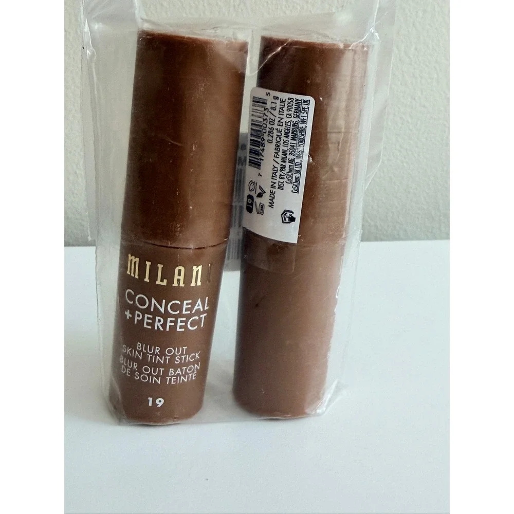 Milani Skin Tint Stick Women 19 Deep Warm Golden Blur Out Lot of 2 NWT